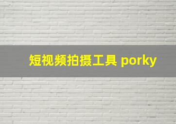 短视频拍摄工具 porky